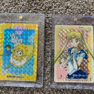 2 Vintage Japanese Character Cards